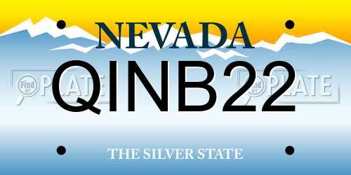 QINB22 Nevada License Plate