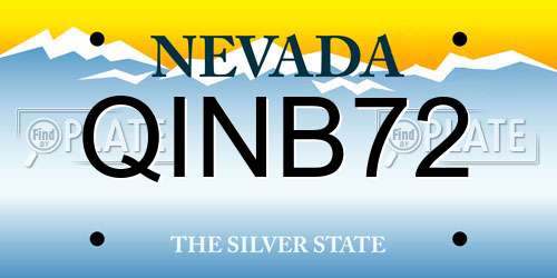 QINB72 Nevada License Plate