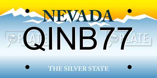 QINB77 Nevada License Plate