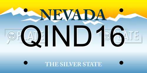 QIND16 Nevada License Plate