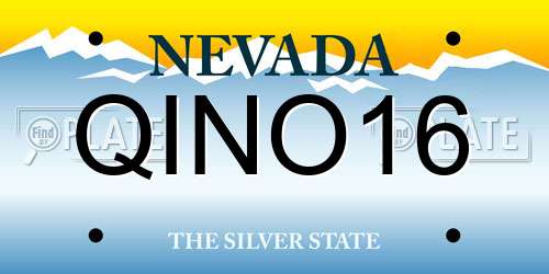 QINO16 Nevada License Plate