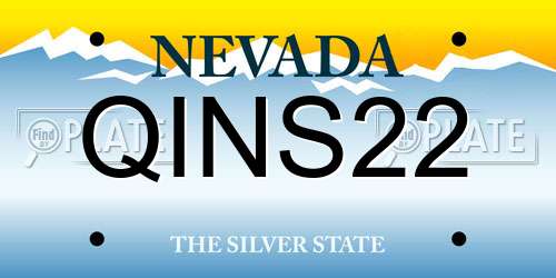 QINS22 Nevada License Plate