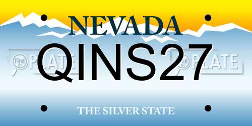 QINS27 Nevada License Plate