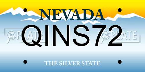 QINS72 Nevada License Plate