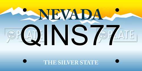 QINS77 Nevada License Plate
