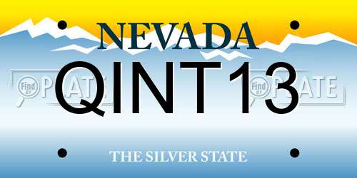 QINT13 Nevada License Plate
