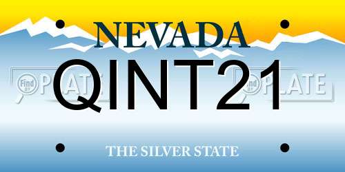 QINT21 Nevada License Plate