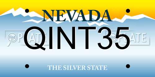QINT35 Nevada License Plate
