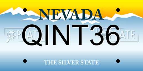 QINT36 Nevada License Plate