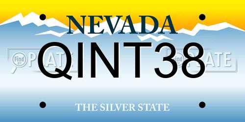 QINT38 Nevada License Plate