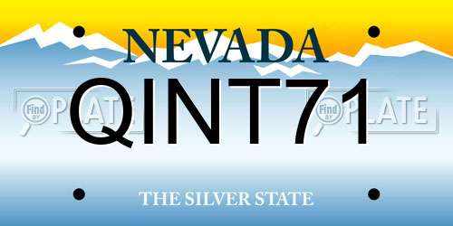 QINT71 Nevada License Plate