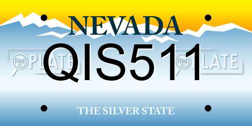 QIS511 Nevada License Plate