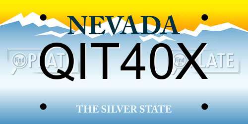 QIT40X Nevada License Plate