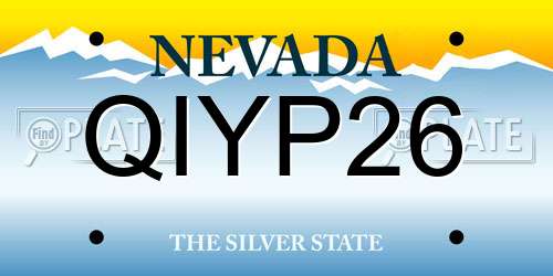 QIYP26 Nevada License Plate