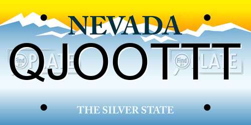 QJOOTTT Nevada License Plate