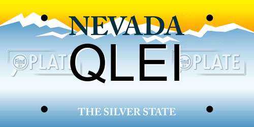 QLEI Nevada License Plate