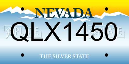 QLX1450 Nevada License Plate