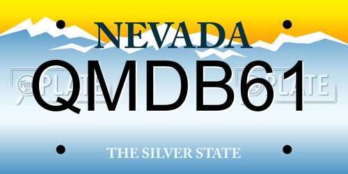 QMDB61 Nevada License Plate