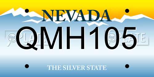 QMH105 Nevada License Plate