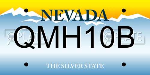 QMH10B Nevada License Plate