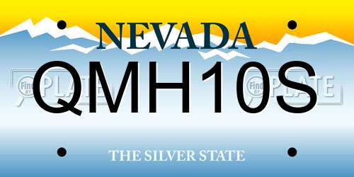 QMH10S Nevada License Plate