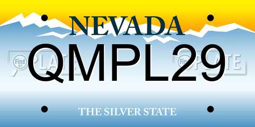 QMPL29 Nevada License Plate