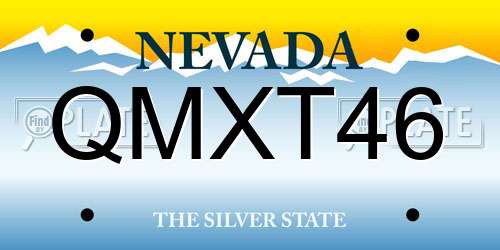 QMXT46 Nevada License Plate