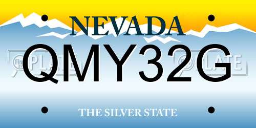 QMY32G Nevada License Plate