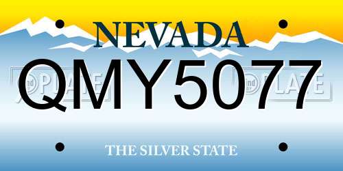 QMY5077 Nevada License Plate