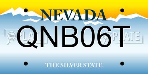 QNB06T Nevada License Plate