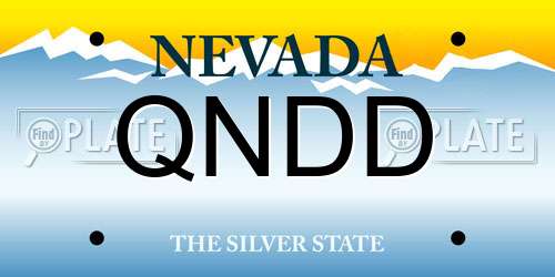 QNDD Nevada License Plate