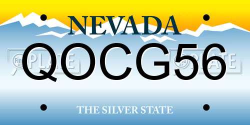 QOCG56 Nevada License Plate
