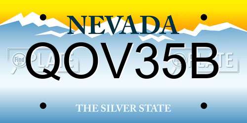 QOV35B Nevada License Plate