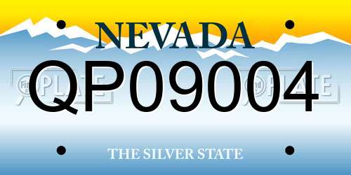 QP09004 Nevada License Plate