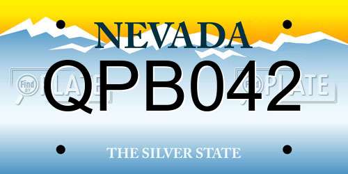 QPB042 Nevada License Plate