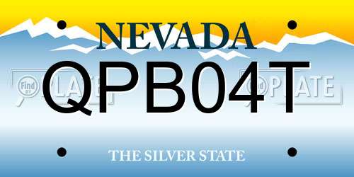 QPB04T Nevada License Plate