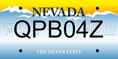 QPB04Z Nevada License Plate