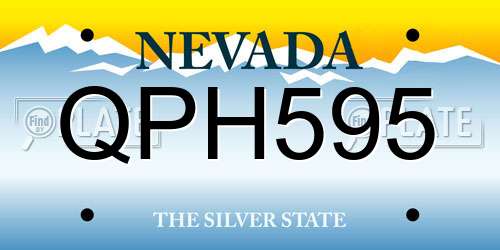 QPH595 Nevada License Plate
