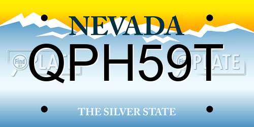 QPH59T Nevada License Plate