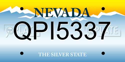 QPI5337 Nevada License Plate