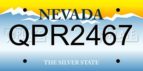 QPR2467 Nevada License Plate