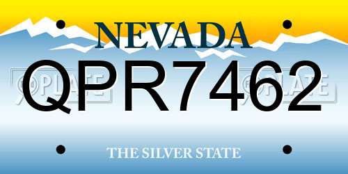 QPR7462 Nevada License Plate