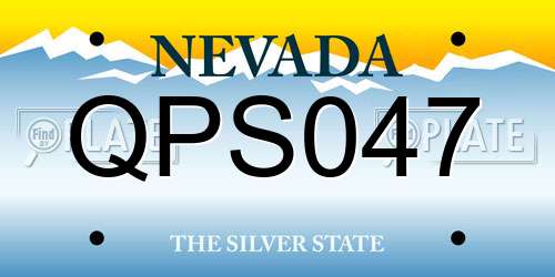QPS047 Nevada License Plate