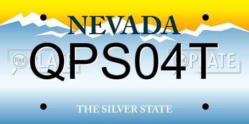 QPS04T Nevada License Plate