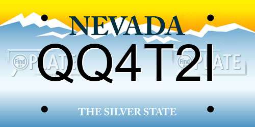 QQ4T2I Nevada License Plate