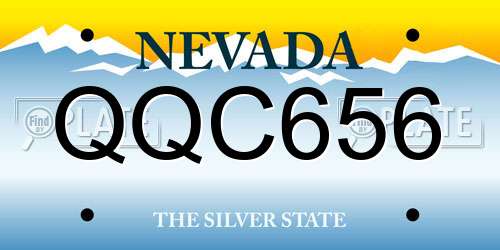 QQC656 Nevada License Plate