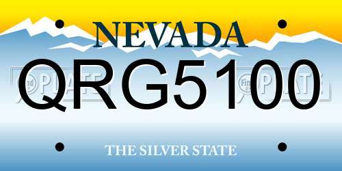 QRG5100 Nevada License Plate