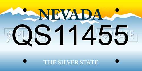 QS11455 Nevada License Plate