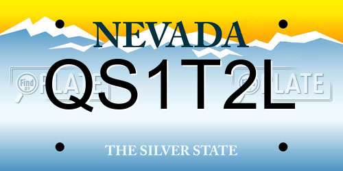 QS1T2L Nevada License Plate