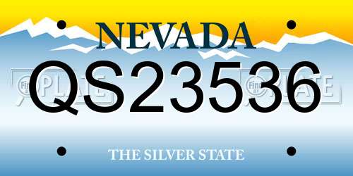 QS23536 Nevada License Plate